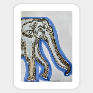 Elephant Blues Sticker